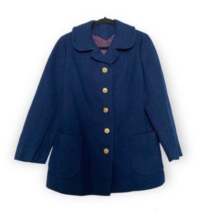 Vintage ILGWU Union Made Peacoat Jacket Navy Blue